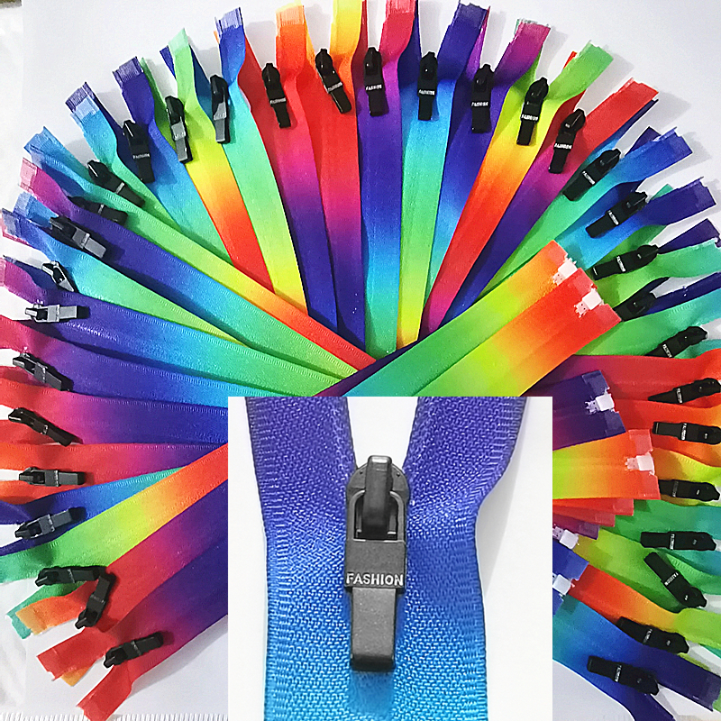 10/20/50pcs 3# Open end 35 cm (14 inch) colorful nylon zipper, Printed Nylon Zippers DIY tailoring,sewing craft Garment