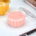 50Pcs Disposable s Set Of 150ml Sauce Pot Rippled Container Jello Shot Slime Storage With Lid For Ketchup
