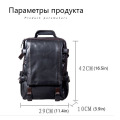 Men Genuine Leather Laptop Backpack For Macbook Air 15-inch Classic Both Shoulders Backpacks Women Computer Bagpack For Hp Dell