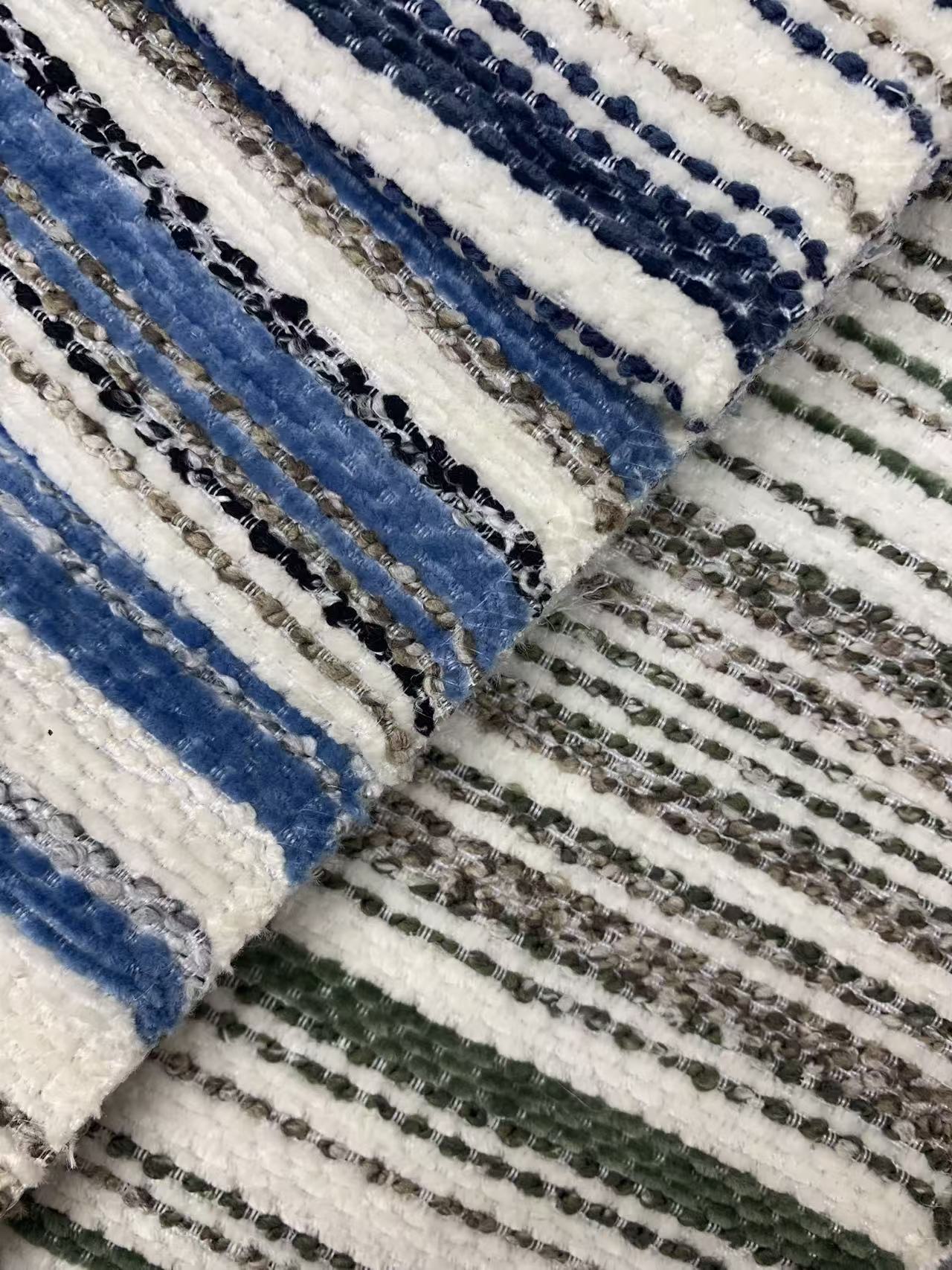 Modern Colorful  Striped Upholstery Fabric for Home Décor