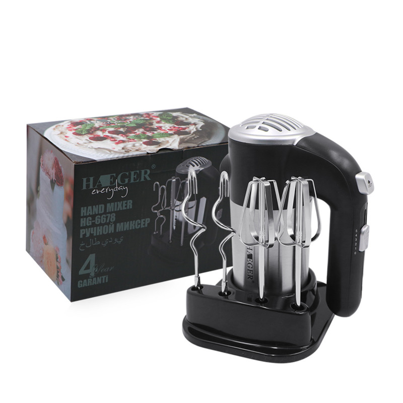5 Speeds Electric Food Mixer Stainless Steel Cake Dough Mixer Handheld Egg Beater Blender Baking Whipping Cream Machine