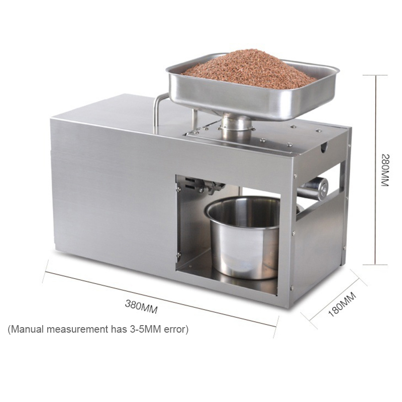 LTP208 Automatic Coconut Olive Oil Press Machine Household peanut FLaxseed Oil Extractor Peanut Cold Hot Oil Press 1500W