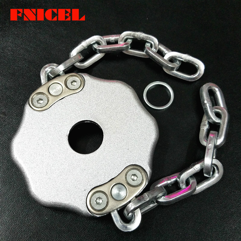 Grass Trimmer Head Coil Chain Brush Cutter Garden Aluminium Alloy Strimmer Chain Brush Cutter Thickening Chain For Lawn Mower