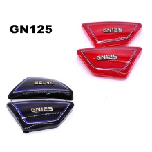 Free shipping motorcycle parts GN125 fuel tank shield black and red for Suzuki gn125 side cover ABS material side cover gasket