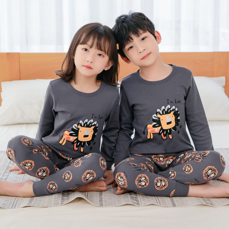 Autumn Kids Pajamas Sets Boys Sleepwear Pyjamas Children's Pajamas Suit Baby Girl Clothes Little Teens Long Sleeve Girls Pijamas