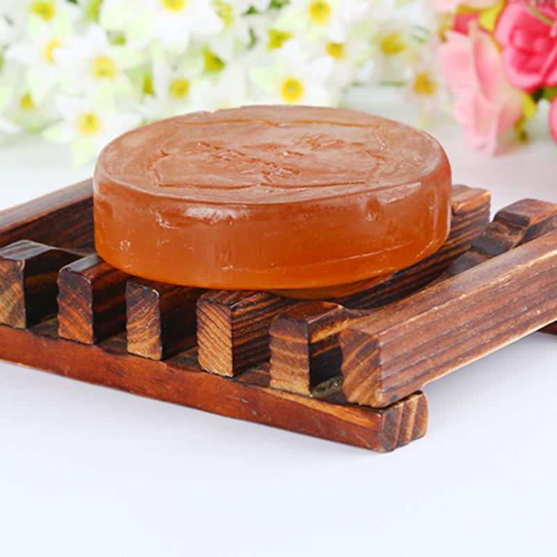 2pcs Bamboo Soap Dish Portable Storage Holder Woode Creative Wooden Natural Soap box Bamboo Tray Holder Bathroom Kitchen Holder