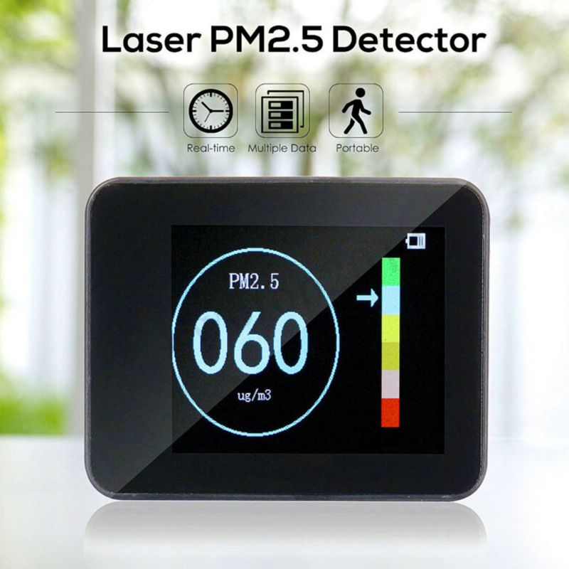 Air Quality Tester Portable Laser PM2.5 Detector Smart Monitor For Home Office Car