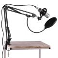 Professional Studio Recording Condenser Microphone Kit Windscreen/Shock Mount//Suspension Scissor Arm Stand/Mounting Clamp