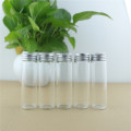 24PCS/lot 30*100mm 50ml Cute Glass Bottles Aluminum Caps Glass Tiny Jars Vials Transparent Glass Containers Perfume Bottles