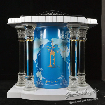 Church Foyer Furniture acrylic Church Furniture Crystal column Church podium