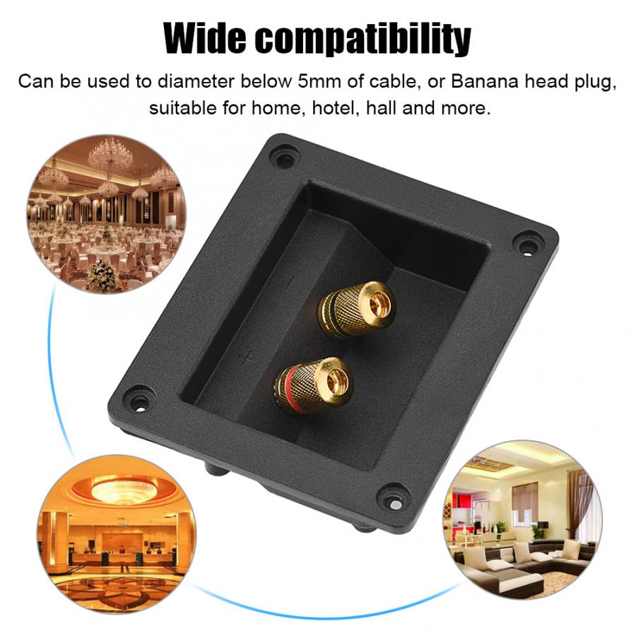 Acoustic Components for HiFi Speaker 2 Copper Binding Post Terminal Cable Connector Box Shell Acoustic Components