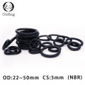20PC/lot Rubber Ring NBR Sealing O-Ring 5mm OD22/25/28/30/32/34/35/36/38/40/42/45/48/50mm Nitrile O Ring Seal Oring Gasket Ring