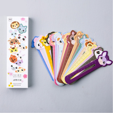 30pcs/lot Cute Animal Farm Paper Bookmark for Book Holder Multifunction Bookmark Stationery Children School Supplies Kawaii Gift