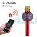 WS1816 Handheld Microphone Wireless Bluetooth Condenser Karaoke Microphone USB Player Mic Speaker For Home KTV PK WS858