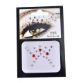 10stylesChristmas DIY Eye Tattoo Stickers Makeup Xmas Decor Eyebrow Face Body Art Adhesive Crystal Glitter Jewels Festival Party