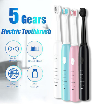 Ultrasonic Sonic Electric Toothbrush Rechargeable Tooth Brushes Washable Electronic Whitening Teeth Brush Adult Timer Brush