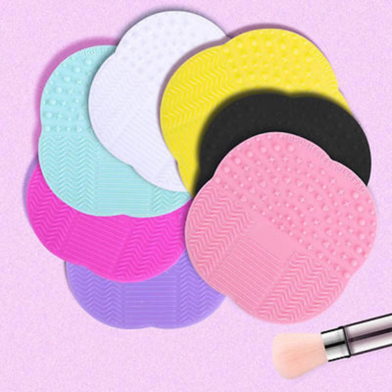 Sucker Silicone Cosmetic Makeup Brush Cleanser Mat On Handbasin Washing Pad Scrubber Board Washing Makeup Cleaning