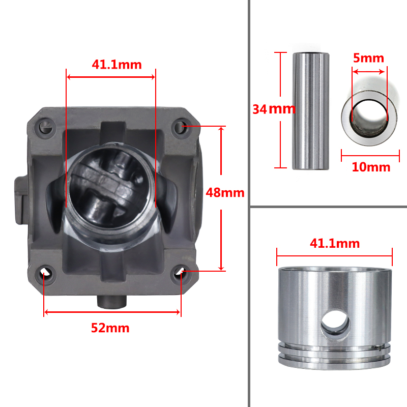 CMCP Diameter 41.1mm Chainsaw Cylinder And Piston Set Fit For Partner350 Partner351 Garden Gas Chainsaw Engine