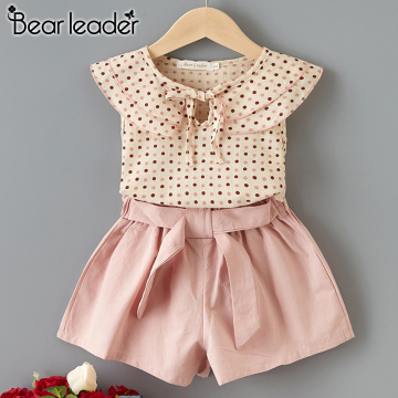 Bear Leader Kids Clothing Sets New Summer Girls Casual Suits Top and Pants 2Pcs Cool Polka Dot Kids Outfits Girl Clothing Sets