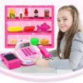 6 Style Mini Simulated Supermarket Checkout Counter Role Play Cashier Cash Register Set Kids Pretend Play Early Educational Toys