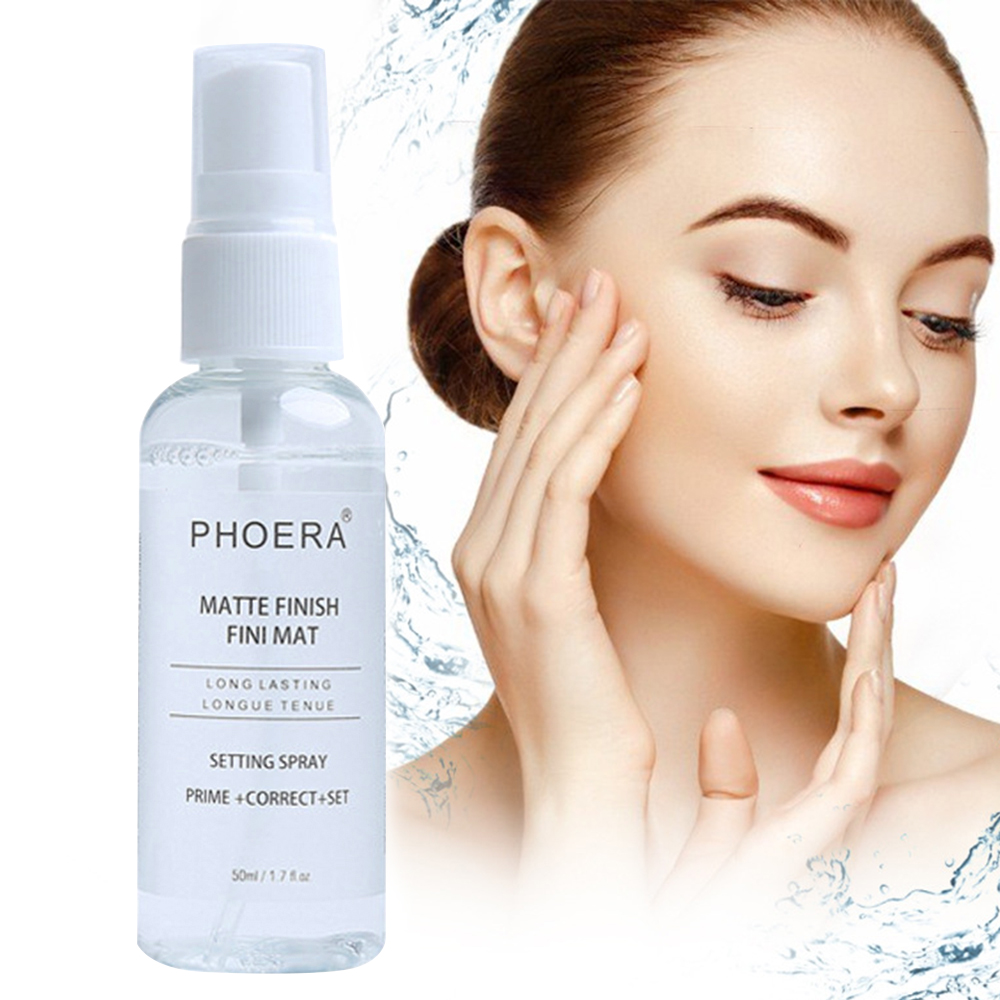 PHOERA 50ml Makeup Spray Moisturizing Long Lasting Foundation Fixer Matte Finishing Setting SprayCosmeticFoundationSprayTSLM1