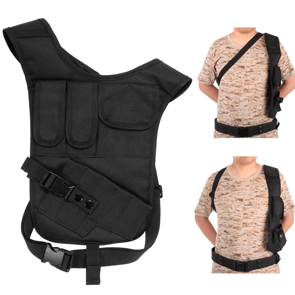 Military Tactical Messenger Shoulder Bag Pistol Gun Holster EDC Utility Storage Bag Airsoft Dump Pouch Shooting Hunting Pack