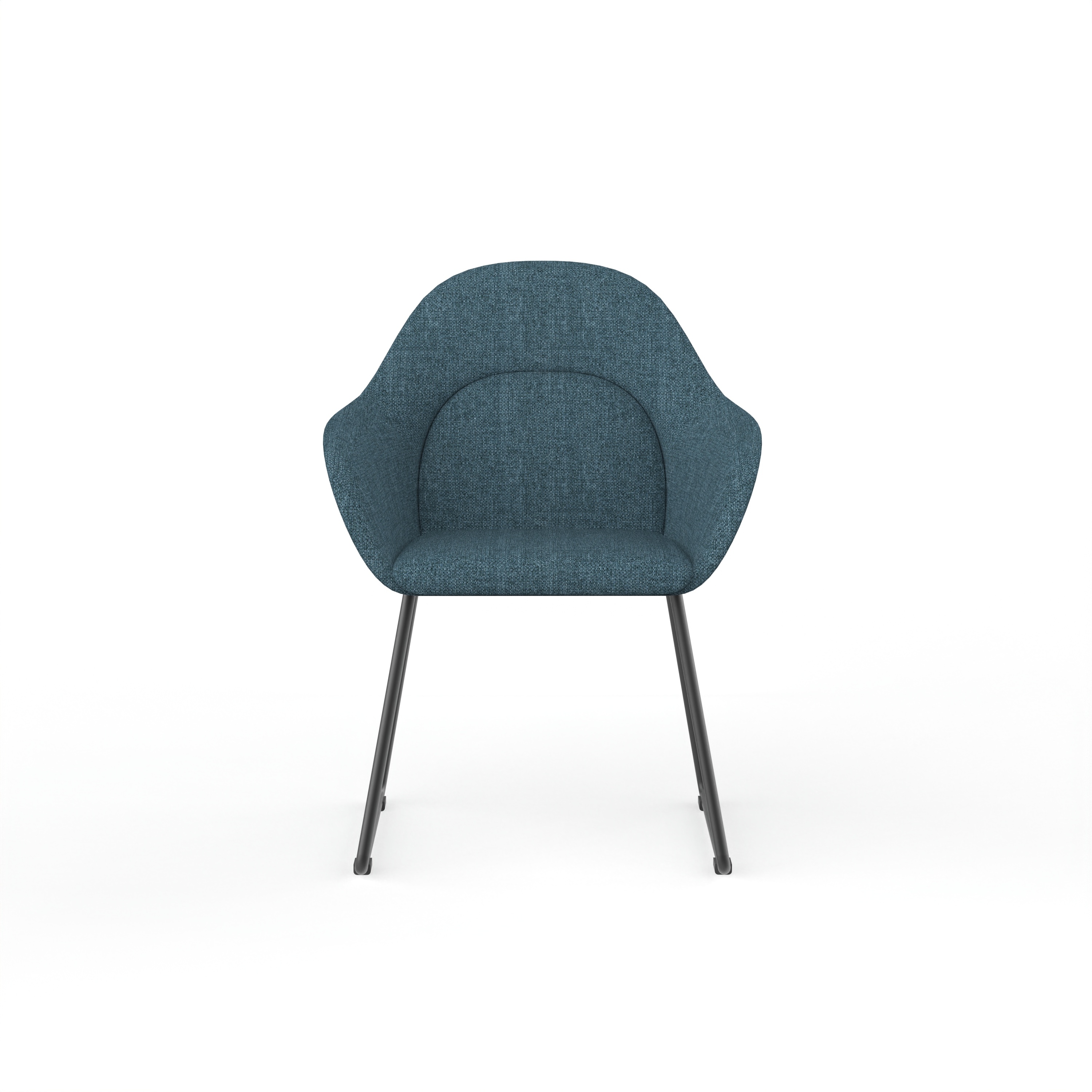 Functional Teal Fabric - upholstered Dining Chairs, Waiting Chairs, Breakout Chairs & Conference Chairs with Robust Black Metal Structures for Event Venues