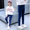 2020 autumn children's clothes girls jeans solid slim thin denim baby girl jeans for girls big kids casual jean long trousers