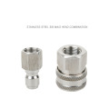 High Pressure Washer Car Washer Stainless Steel Connector Adapter 3/8" quick insertion + 3/8" Quick Disconnect Socket