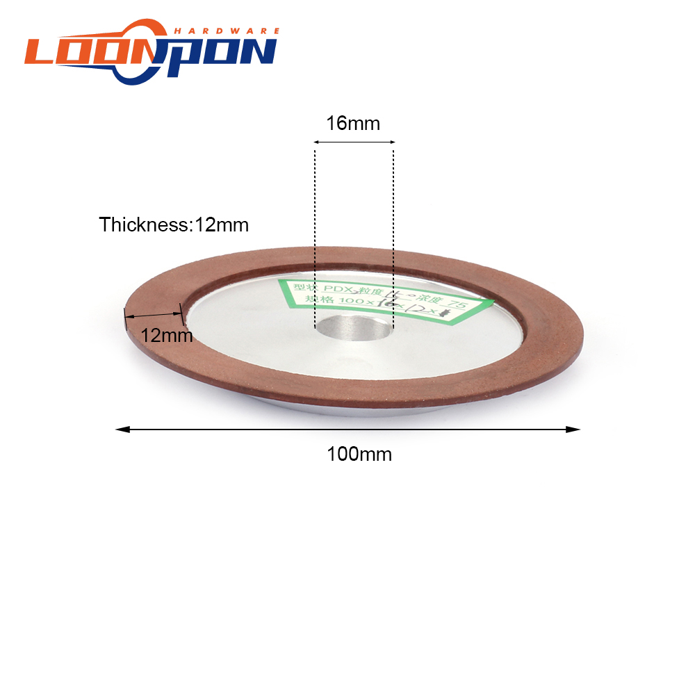 4" 150# Diamond Grinding Wheel Resin Bond Disc For Milling Cutter Sharpener Grinder Abrasive Tool 100x16x12x12mm