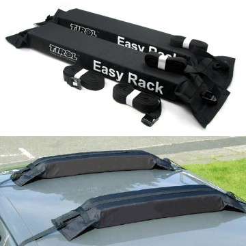 Universal Auto Soft Car Roof Rack Outdoor Rooftop Luggage Carrier Load 60kg Baggage Easy Fit Removable 600D Oxford & PVC