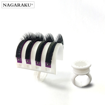 NAGARAKU Eyelash Extension U Shape Lashes Holder Glue Rings Eyelashes Adjustable Size Glue Holder U Band Shape Makeup Tools