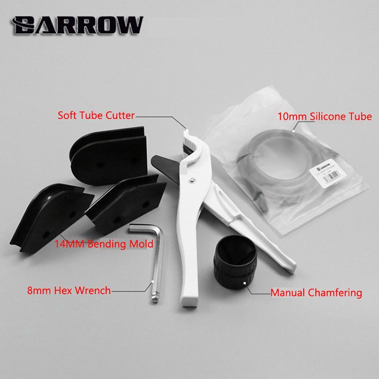 BARROW YRT Tool Kit Use for OD14mm + ID10mm PETG Pipe + Cutter + 14mm Bending Mold + 10mm Diameter Silicone Bar + Hex Wrench Set