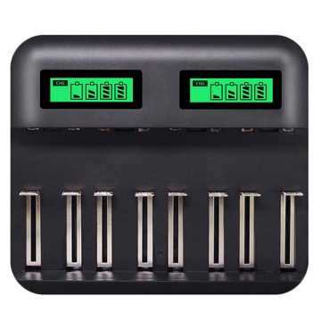 8 Slots Lcd Display Usb Smart Battery Charger For Aa Aaa Sc C D Size Rechargeable Battery 1.2V Ni-Mh Ni-Cd Quick Charger
