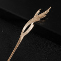 Gold Metal Hair Clip Feather Tassel Hairpin Headpiece For Women Girls Hair Sticks Party Headdress Hair Styling Accessories