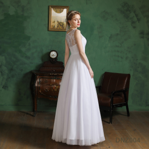 Latest Design Embroidery Lace A Line Bridal Gown Elegant Wedding Dress Gowns For Women Wedding