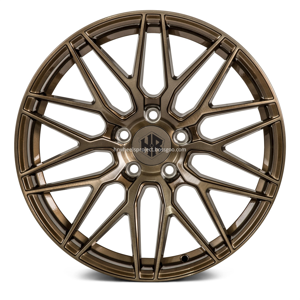 H R Tech Wheels Hr1752 Brushed Bronze Front