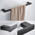 Matte Black Stainless Steel Bathroom Hardware Paper Holder Towel Bar Towel Ring Toothbrush Holder Bath Hardware Set Accessories