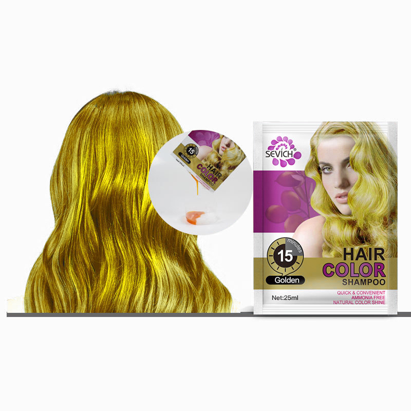 Hot Color Gold Hair Dye Cream Natural Organic Hair Dye Shampoo Odorless Effective Young Makeup Tools Not Fade TSLM2