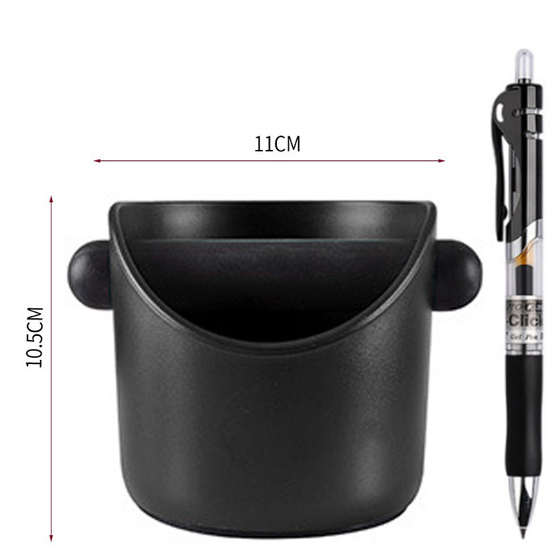 ABS Rubber Coffee Powder Residue Box Black Deep Bowl Non-slip Detachable Knock Bar Coffee Machine Grounds Recycling Bucket