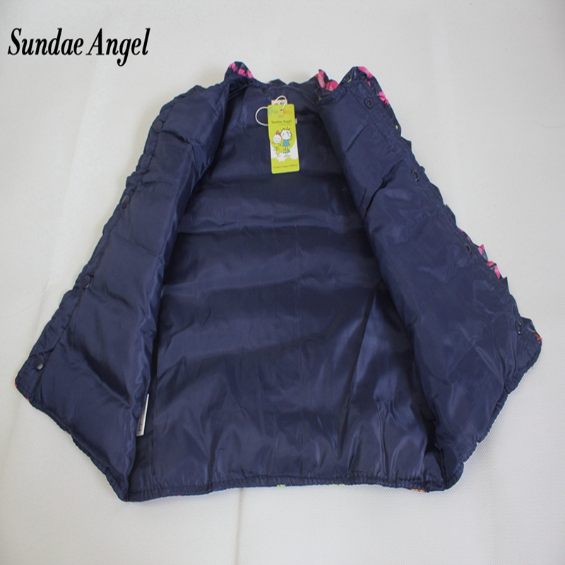 Sundae Angel Girls princess vest gilet Children's Winter Jackets Kids Girls Vest Sweet Butterfly Coat Cotton Waistcoat Clothing