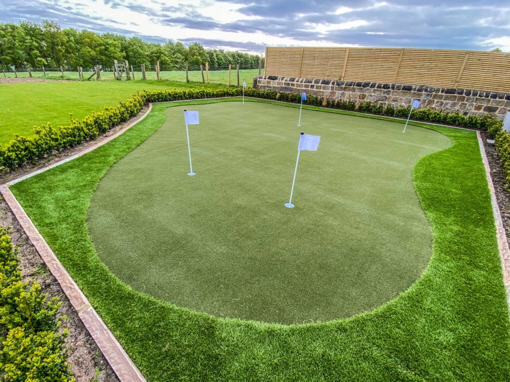 Outdoor Golf Artificial Turf Installation