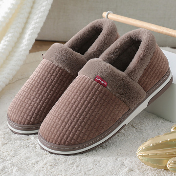 Winter slippers for men short plush indoor Male slippers Oversized 44-51 cotton Mens shoes home slippers comfortable