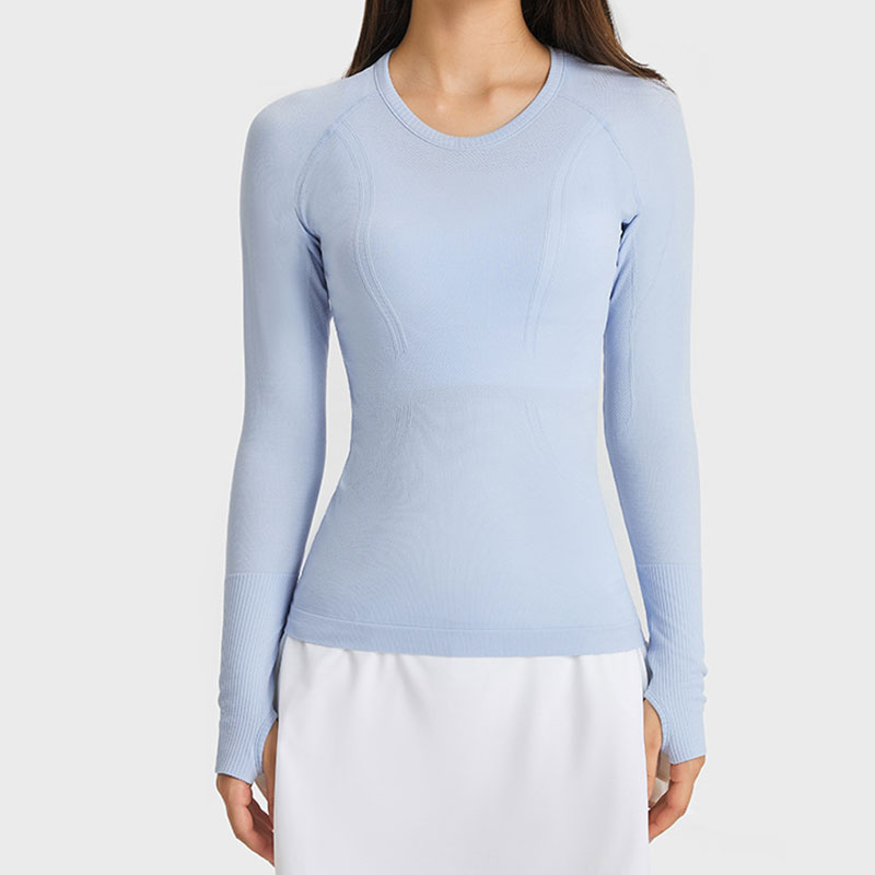 Ribbed Women's Sports Horse Ride Base Layer Long Sleeve