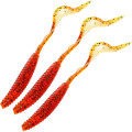 Sougayilang 12Pcs Fishing Lure 11.5cm Fake Lure Silicone Lure Single Long Tail Worm Saltwater/Freshwater Fishing Baits