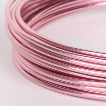 Pink Soft Aluminium Wire 1/1.5/2/2.5/5mm Versatile Painted Aluminium Wire For Bracelet Necklace Making DIY Jewelry Findings