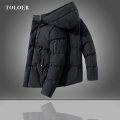 2021 New Men Winter Jacket Hooded Thicken Warm Mens Parkas Coat Casual Windproof Outerwear Men's Bomber Jacket Windbreaker