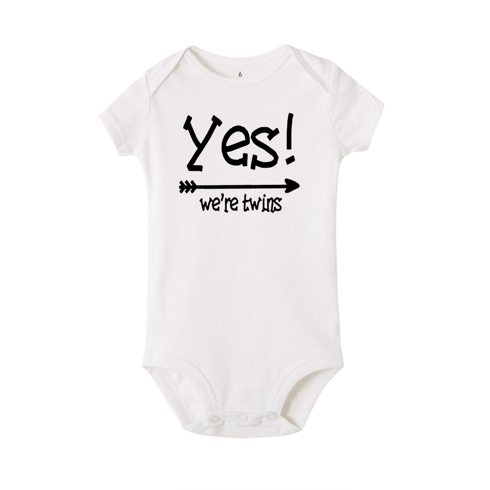 Set of 2 Matching Baby Bodysuits Twins Baby Clothing Baby Body Twins YES! We're Twins NO! We're Not Identical 0-24M