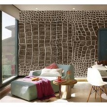 Custom 3D murals,dark brown crocodile skin texture as a wallpaper papel de parede,living room sofa TV wall bedroom wall paper