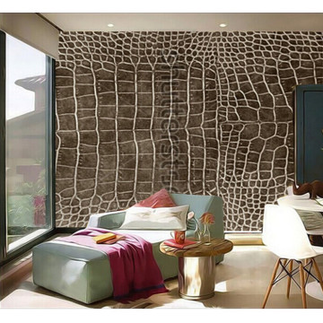 Custom 3D murals,dark brown crocodile skin texture as a wallpaper papel de parede,living room sofa TV wall bedroom wall paper